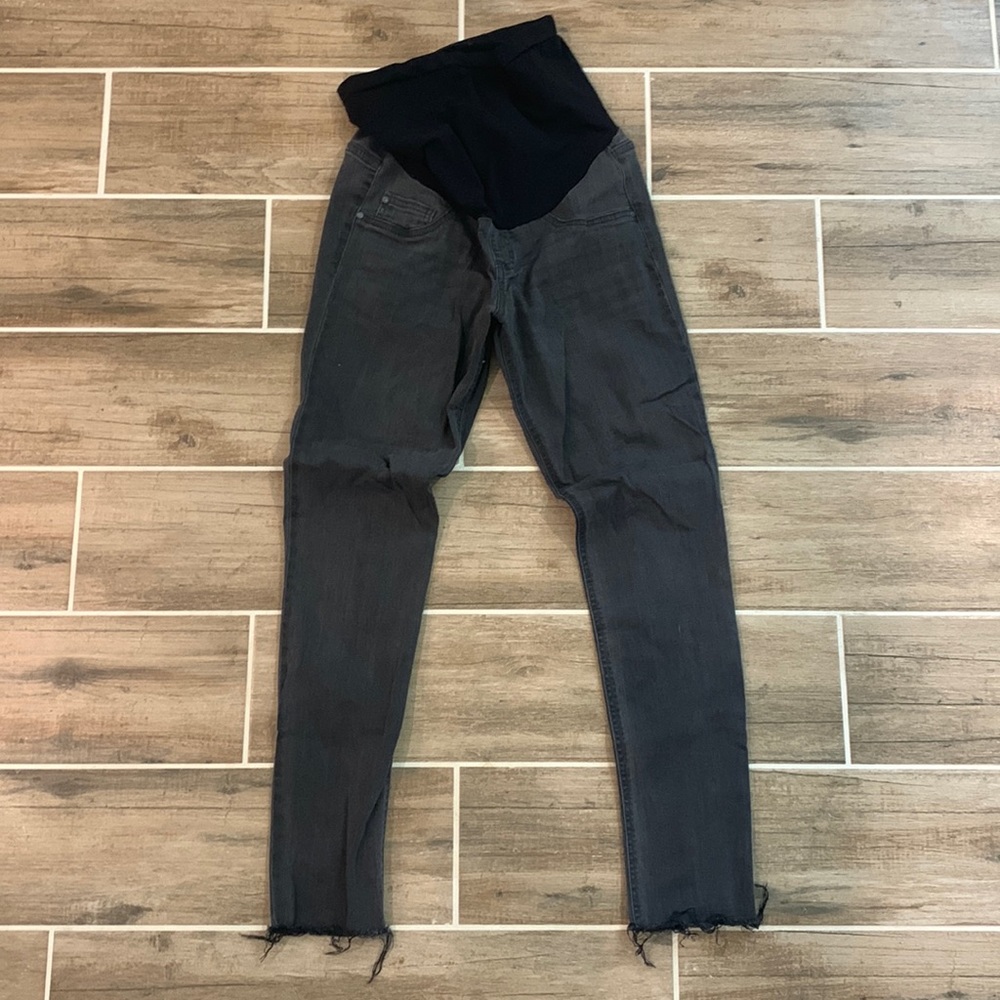 Medium MATERNITY Grey Full Belly band Jeggings